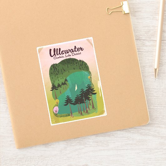 クレーター湖カナダ旅行ポスター シール (ノートブック)