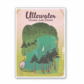 クレーター湖カナダ旅行ポスター シール (正面)