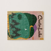 クレーター湖カナダ旅行ポスター ジグソーパズル (横)