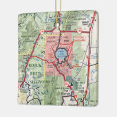 クレーター湖国立公園の地図 セラミックオーナメント (左)