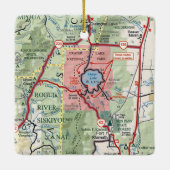 クレーター湖国立公園の地図 セラミックオーナメント (裏面)