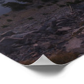 クレーター湖国立公園の夜明けのウィザード島 ポスター (角)