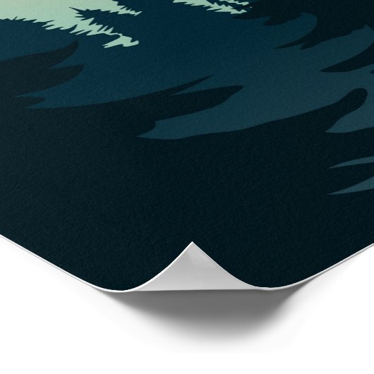 クレーター湖国立公園旅行ポスター ポスター (角)