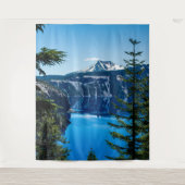 クレーター湖//信じられない国立公園の景色 タペストリー (正面)