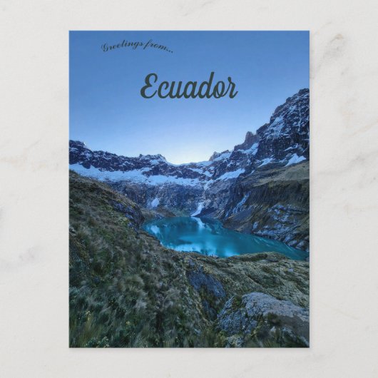 クレーター祭壇火山エル祭壇エクアドル ポストカード (正面)