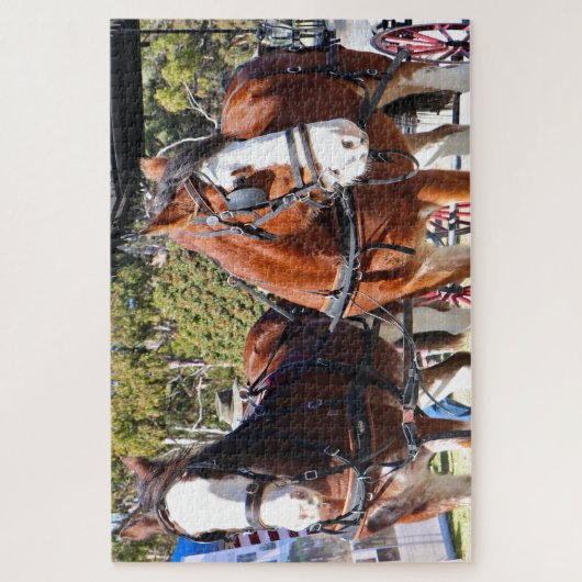 クレーデールの馬は馬車を引くのに使用された ジグソーパズル (縦)