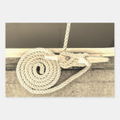 クレートヒッチマリタイム包装紙フラットシートセット ラッピングペーパーシート (正面3)