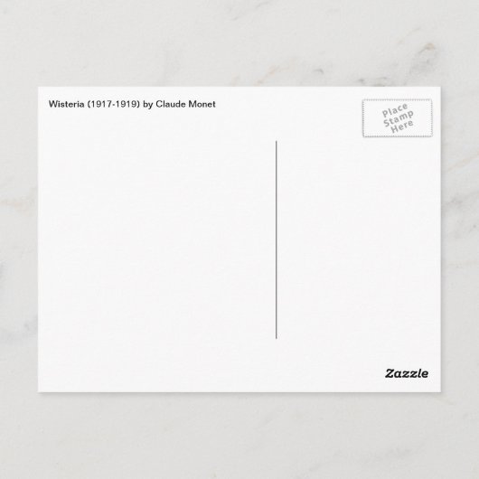 クレード・モネの藤(左) - ありがとう ポストカード (裏面)