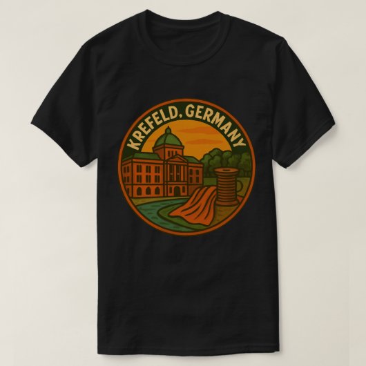 クレーフェルト ドイツ 宮殿 アート Tシャツ (デザイン正面)