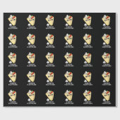 クレープが食おもしろいべ物を起こす濃いBG ラッピングペーパー (フラット)