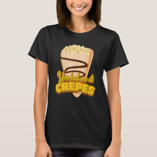 クレープで私はあなたの虜 フランスのデザート クレープ Tシャツ