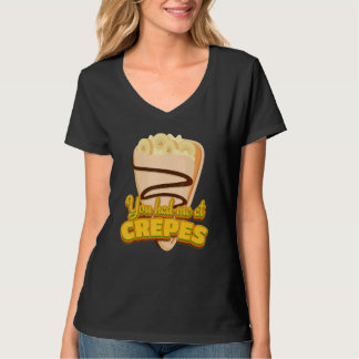 クレープで私はあなたの虜 フランスのデザート クレープ Tシャツ