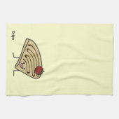 クレープのネバネバしたいちごのデザートチョコレートフランス語 キッチンタオル (横)