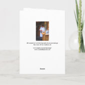 クレープの絵を描くことを作っているシェフが付いている挨拶状 カード (裏面)