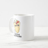 クレープは食おもしろい物腐敗を起こす コーヒーマグカップ (正面左)