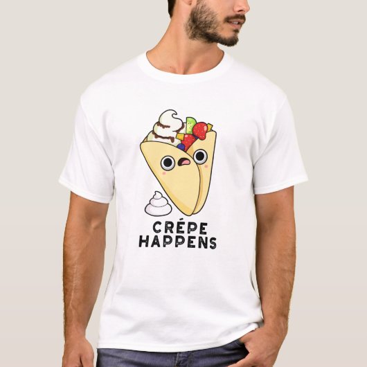 クレープは食おもしろい物腐敗を起こす Tシャツ (正面)