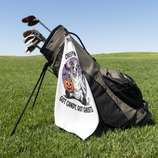 クレープイン牛のハロウィーン ゴルフタオル (グリーン)