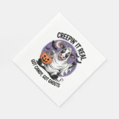 クレープイン牛のハロウィーン スタンダードランチョンナプキン (角)