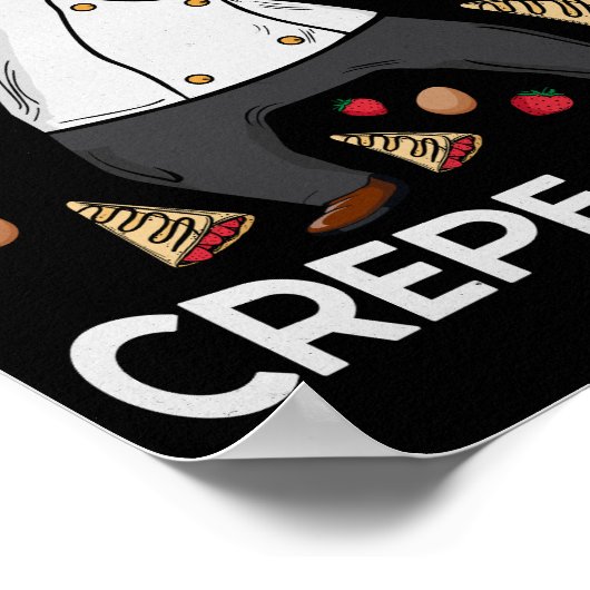 クレープシェフクレープラバーギフトメンクレープ ポスター (角)