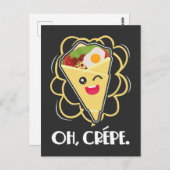 クレープデザートフラおもしろいンスフードプン ポストカード (正面/裏面)