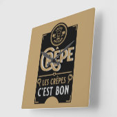 クレープフランスのス スクエア壁時計 (傾斜)