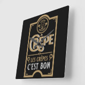 クレープフランスのス スクエア壁時計 (傾斜)