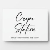 クレープ結婚駅標識 フォトプラーク (正面)