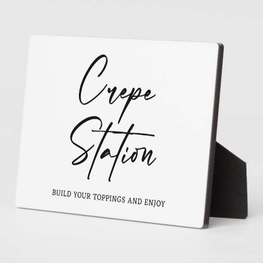 クレープ結婚駅標識 フォトプラーク (側面)