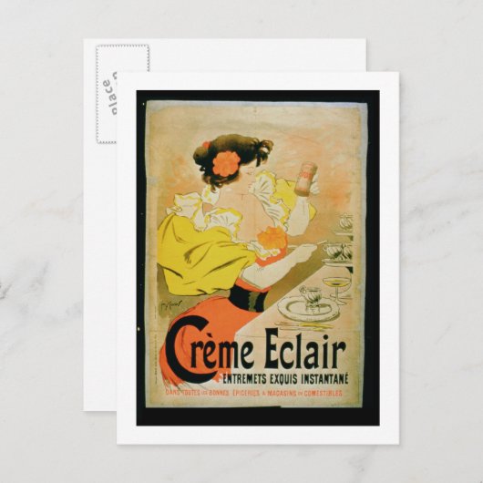 「クレームエクレア インスタントデザート」広告ポスター ポストカード (正面/裏面)