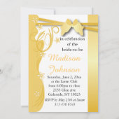 クレームゴールデンイエローパーティーガールイベント 招待状 (裏面)