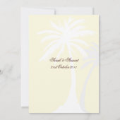 クレームパームツリー結婚式招待状 招待状 (裏面)