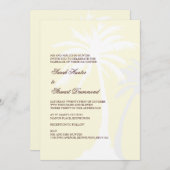 クレームパームツリー結婚式招待状 招待状 (正面/裏面)