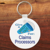 クレームプロセッサに大声で叫ぶ キーホルダー (正面)