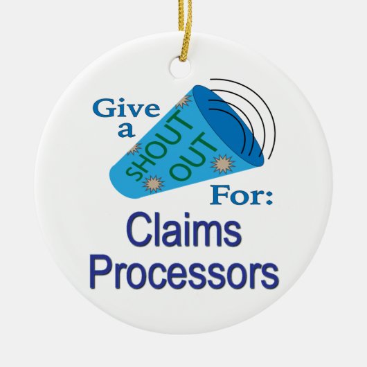 クレームプロセッサに大声で叫ぶ セラミックオーナメント (正面)