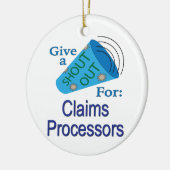 クレームプロセッサに大声で叫ぶ セラミックオーナメント (左)