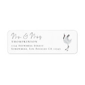 クレーモダンン台本ミセス結婚差出人住所 ラベル (正面)