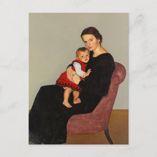 クレール・メイラードと娘 | ウィリ・メイラード ポストカード (正面)