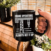 クレーンおもしろい運転士 |建築ジョブサイトのユーモア コーヒーマグカップ