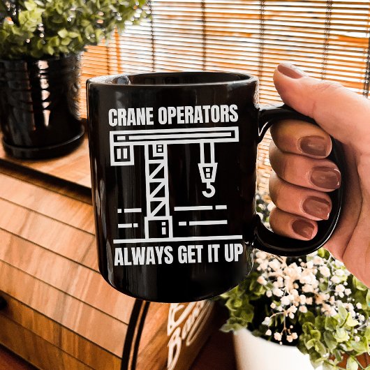 クレーンおもしろい運転士 |建築ジョブサイトのユーモア コーヒーマグカップ