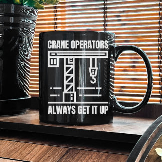 クレーンおもしろい運転士 |建築ジョブサイトのユーモア コーヒーマグカップ