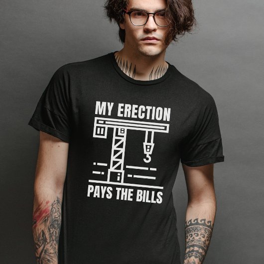 クレーンおもしろい運転士 |建築ジョブサイトのユーモア Tシャツ