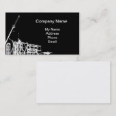 クレーンが付いている建築現場 名刺 (正面/裏面)