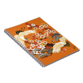 クレーンとカラー桜。シームレスフローラ ノートブック (右側)