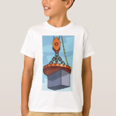 クレーンによる吊り上げ Tシャツ (正面)