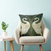 クレーンのアールヌーボーの白鳥 クッション (椅子)