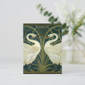 クレーンのアールヌーボースワンズ ポストカード (スタンド正面)