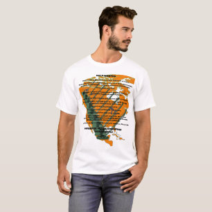 クレーンのオペレータのアプリケーションスキルと米国の地図 Tシャツ