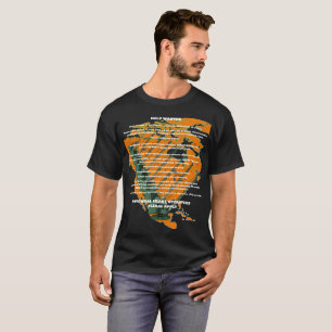 クレーンのオペレータのアプリケーションスキルと米国の地図 Tシャツ