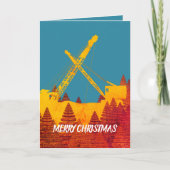 クレーンのオペレータのクリスマス又はその他のアートカード シーズンカード (正面)