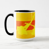 クレーンのオペレータケーブルショベルモデルAトラックSWカラー マグカップ (左)